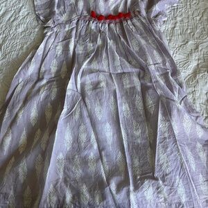 Peek Lavender Dress with Feather Design